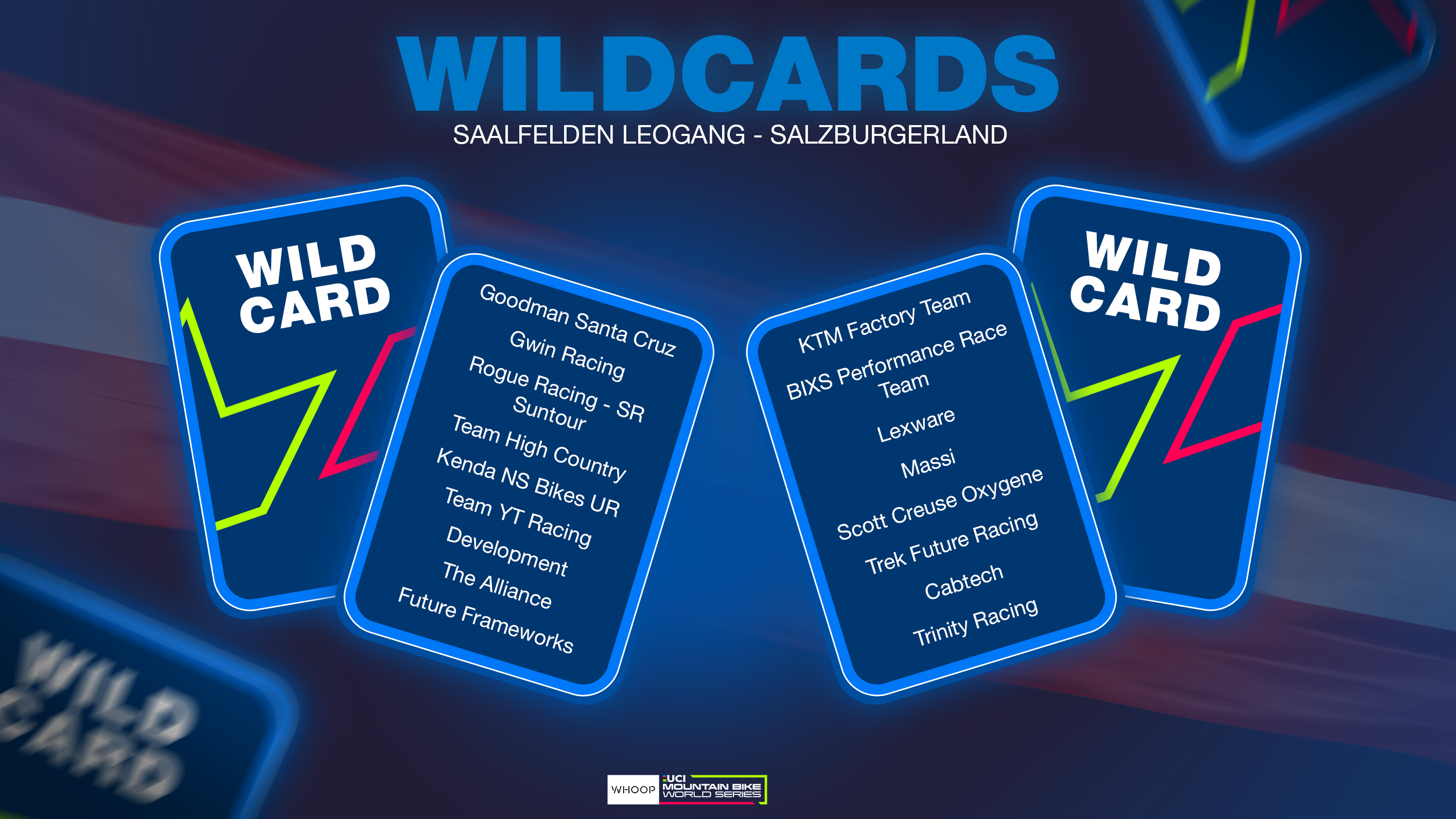 Wildcard Teams Unveiled for WHOOP UCI Mountain Bike World Series in Saalfelden Leogang - Salzburgerland