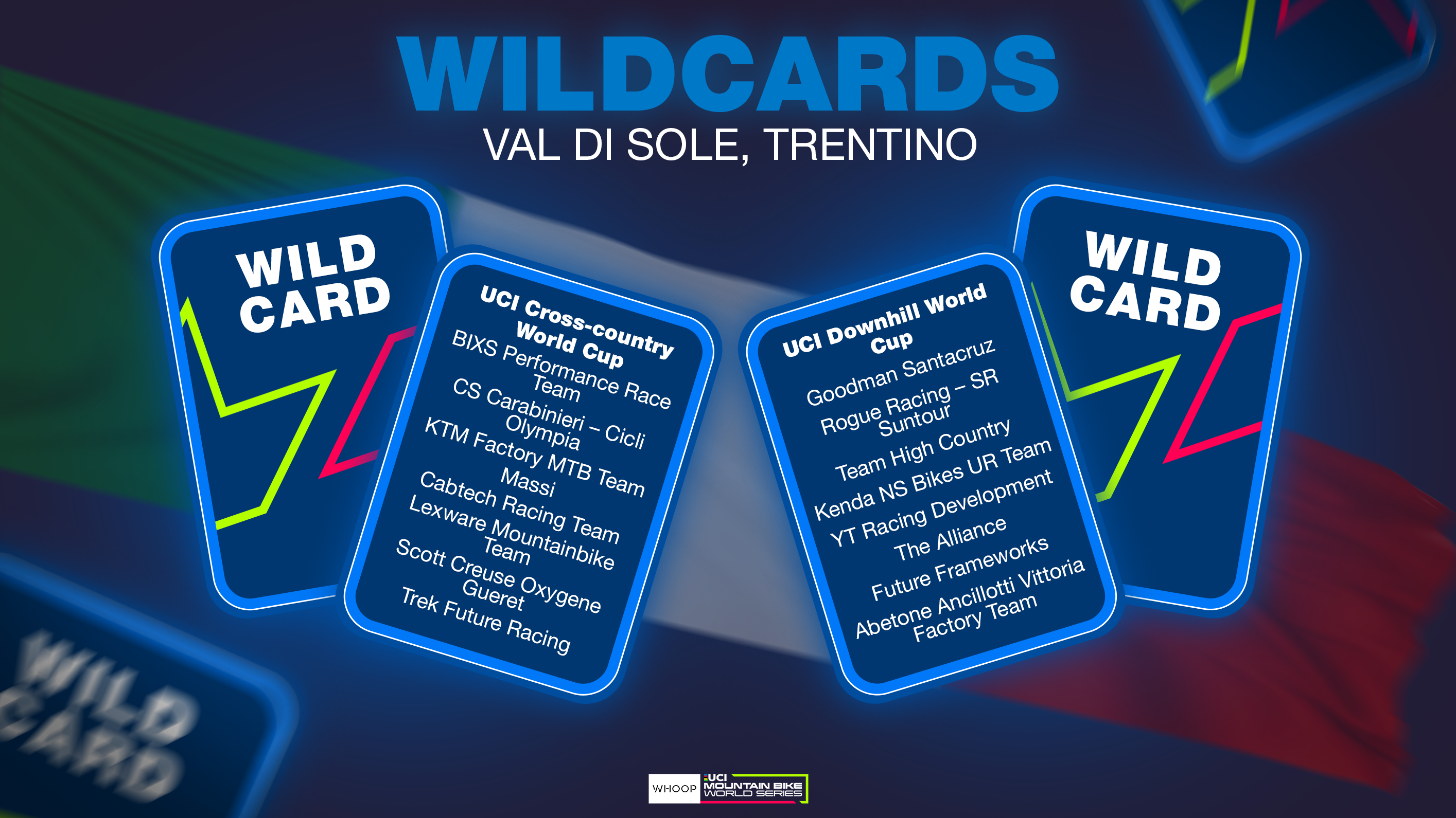 Wildcard Teams Unveiled for WHOOP UCI Mountain Bike World Series in Val di Sole, Trentino