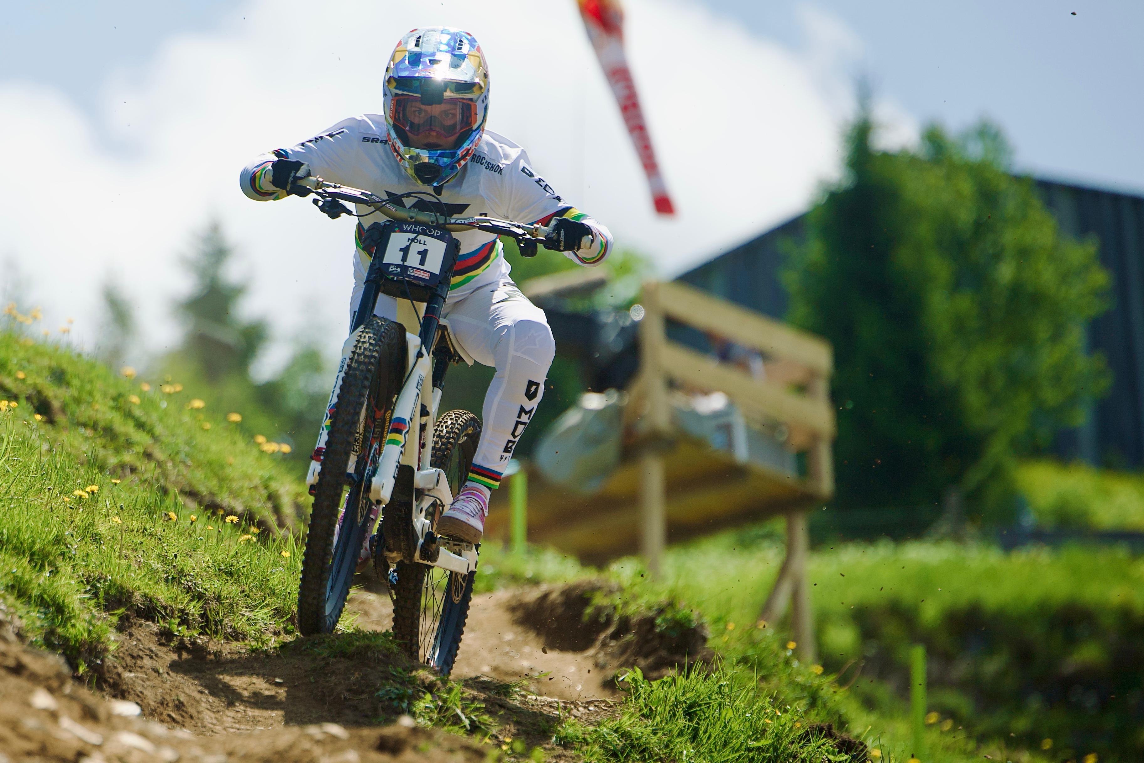 Vergier and Höll Paint Rainbows Over Saalfelden Leogang - Salzburgerland in Downhill Qualifying